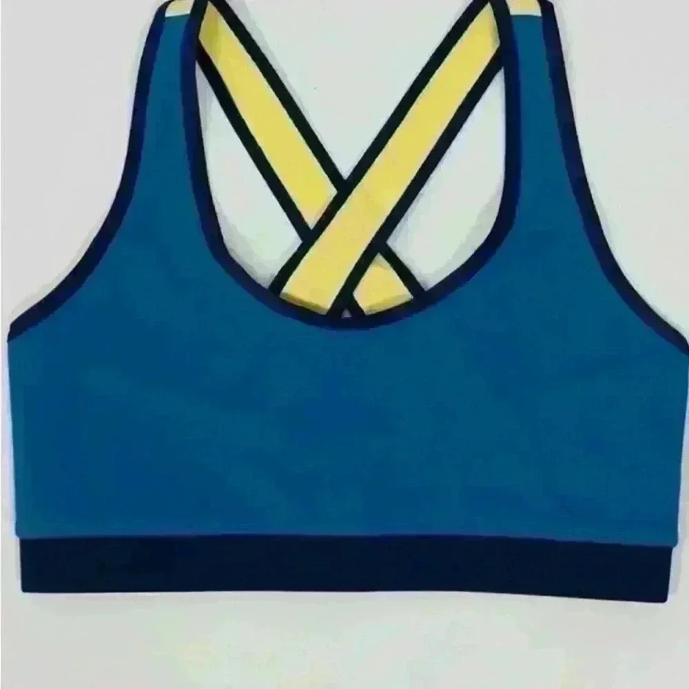 FOURLAPS Infinity Sports Bra - Azure Midnight Banana Size Small NWT - Picture 3 of 4